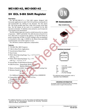 MC10E142FNR2 datasheet  